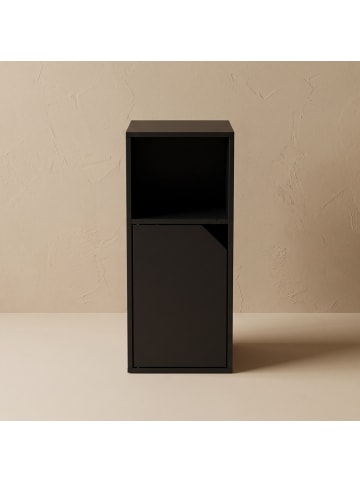 SCENA LIVING Schrank mit Türen in Schwarz, (B) 34 x (H) 61,5 x (L) 25 cm