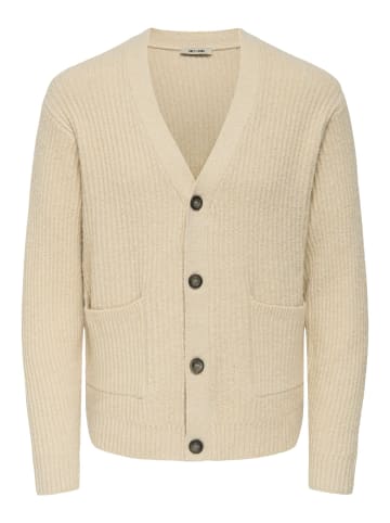 ONLY & SONS Strickjacke in Oatmeal 1