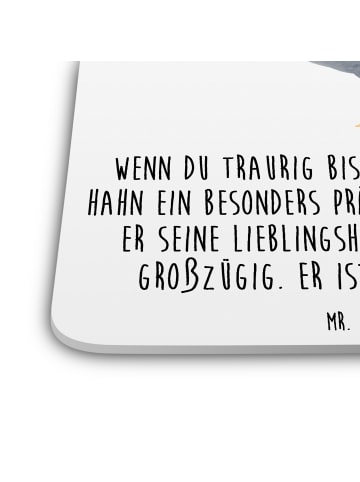 Mr. & Mrs. Panda Untersetzer Hahn Korn mit Spruch in Weiß