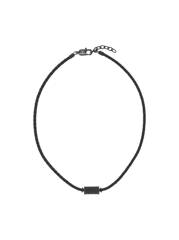 Tom Tailor Kette mit Anhänger Edelstahl, IP gun in grau