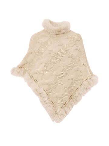 CHANI Poncho in Wollweiss