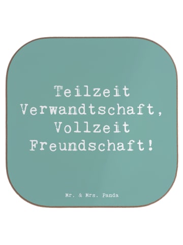 Mr. & Mrs. Panda Untersetzer für Gläser Spruch Halbbruder Freund... in Meeresbrise