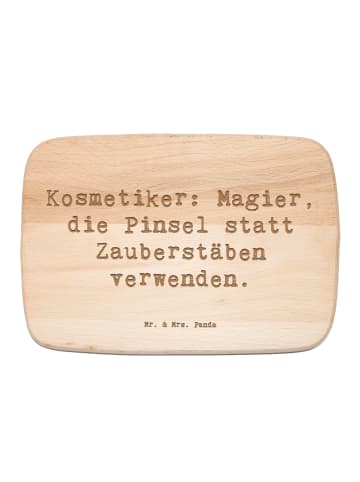 Mr. & Mrs. Panda Frühstücksbrett Spruch Kosmetiker Magie mit Spruch in Transparent