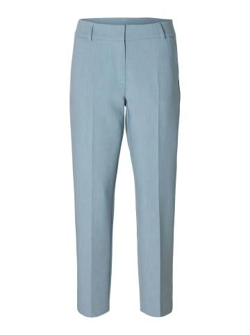 SELECTED FEMME Verkürzte Hose mit Polyesterfutter in Dusty Blue Melange