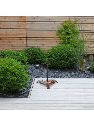 relaxdays 4 x Napf "3-fach" in Dunkelbraun