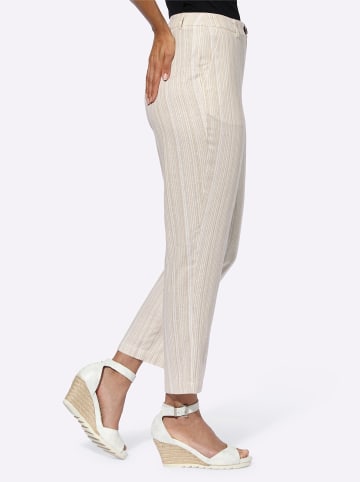 WITT WEIDEN Jacquard-Hose in champagner-sesam-gestreift