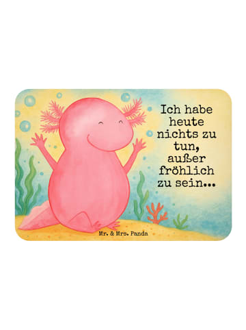 Mr. & Mrs. Panda Kühlschrankmagnet Axolotl Hurra Design mit Spruch in Weiß