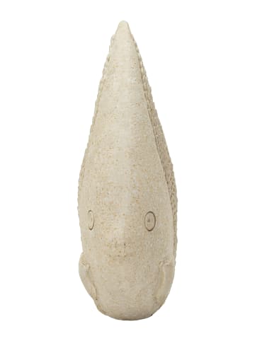 Mauro Ferretti Beigefarbene, fischförmige Kunstharzskulptur, 8 x 10 x 23 cm
