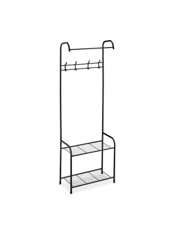 relaxdays Garderobe in Schwarz - (B)60 x (H)173 x (T)31 cm