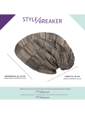 styleBREAKER Feinstrick Beanie Mütze in Midnight-Blue / Dunkelblau