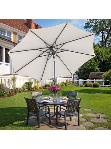 SONGMICS Sonnenschirm Sheld in Beige - (H)252 x Ø290 cm