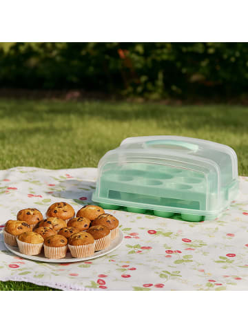 relaxdays Muffin Transportbox in Türkis