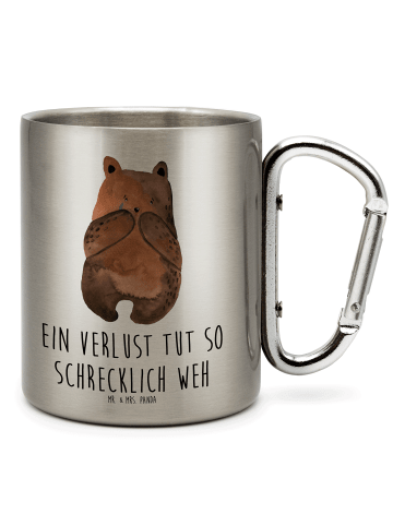 Mr. & Mrs. Panda Campingtasse Bär Verlust mit Spruch in Silber