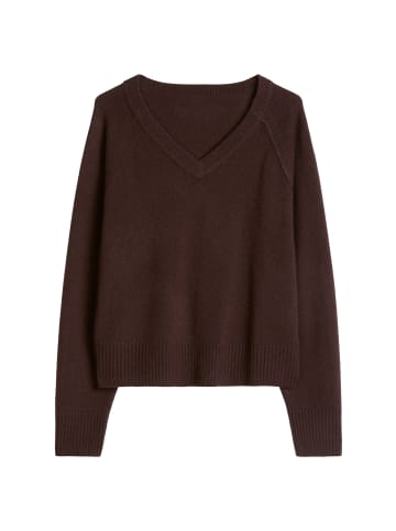 Marc O'Polo DENIM Merino-V-Neck-Pullover regular in Espresso Brown