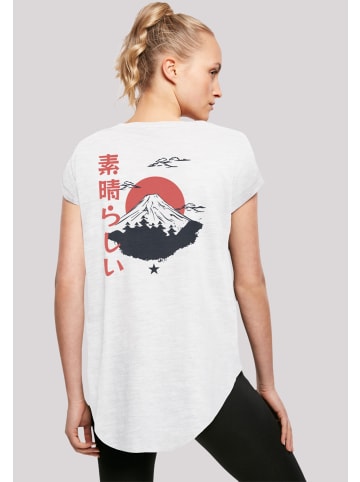 F4NT4STIC Long Cut T-Shirt Mount Fuji in weiß
