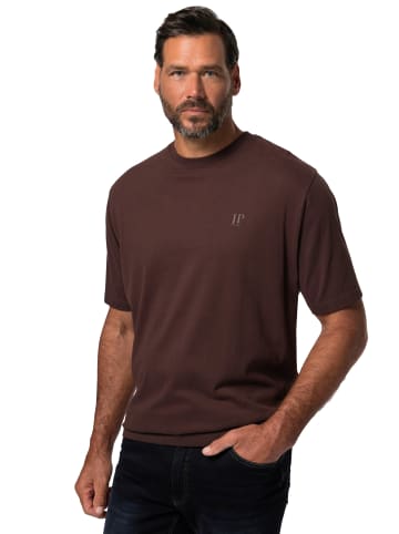 JP1880 Kurzarm T-Shirt in dunkelbraun