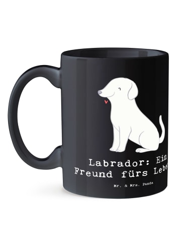 Mr. & Mrs. Panda Kaffeetasse Labrador Freund mit Spruch in Schwarz