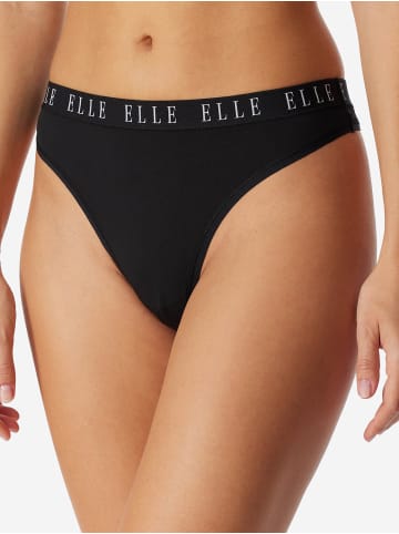 ELLE Tanga Thong - ELLE LOGO in Black