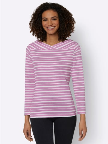 WITT WEIDEN Shirt in orchidee-champagner-geringelt