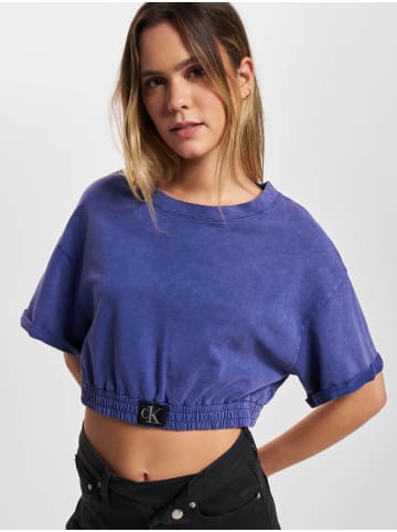 Calvin Klein Cropped T-Shirts in wild bluebell