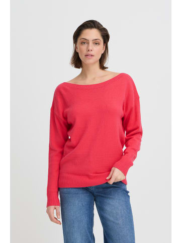 ICHI Strickpullover langarm IHSELLA Loose fit in Teaberry