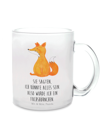 Mr. & Mrs. Panda Tasse Einhorn Wunsch mit Spruch in Transparent