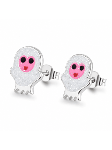 schmuck23 Ohrringe 925 Silber Eule in Weiss