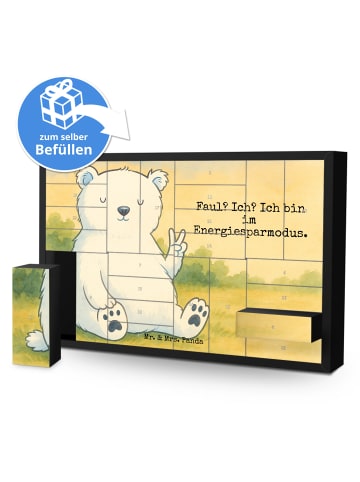 Mr. & Mrs. Panda Adventskalender Eisbär Faul Design mit Spruch in Weiß