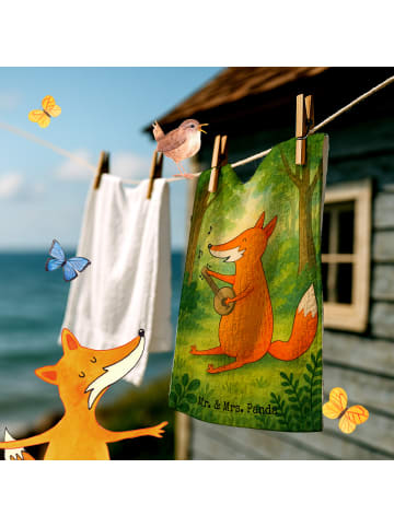 Mr. & Mrs. Panda handtuch gäste wc Fuchs Gitarre Design ohne Spruch in Weiß