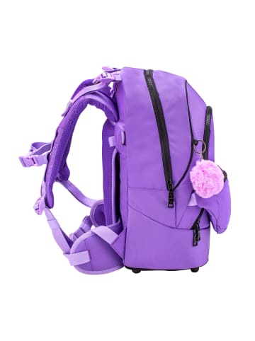 Belmil Premium 2-IN-1 Schultasche & Gürteltasche "Tulip Purple" mit Brustgurt