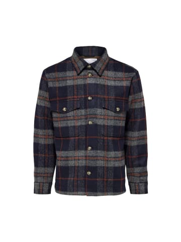 Selected Langarmhemd in Navy Blazer
