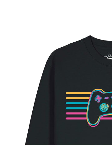 wat? Apparel Sweatshirt Retro Joystick in Schwarz