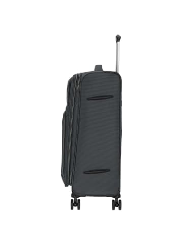 D&N Travel Line 9204 - 4-Rollen-Trolley M 66 cm erw. (schwarz) in grau
