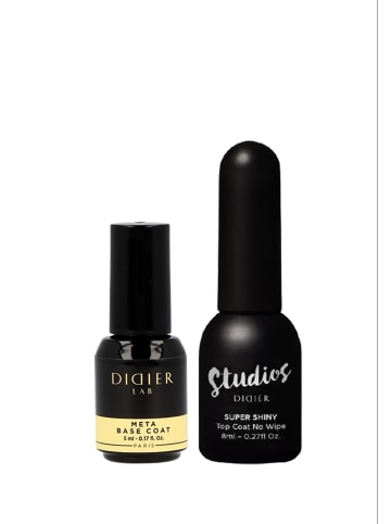 Didier Lab Nagellack SET Meta Base + Top Super Shiny in clear