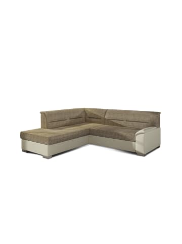 MF Design Bergamo Recamiere Links in Beige -  (L) 214 x (B) 247 x (H) 83 cm