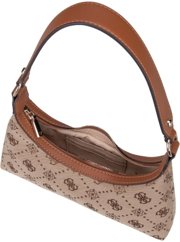 Guess Handtasche Neda Top Zip SHB Logo in Latte Logo