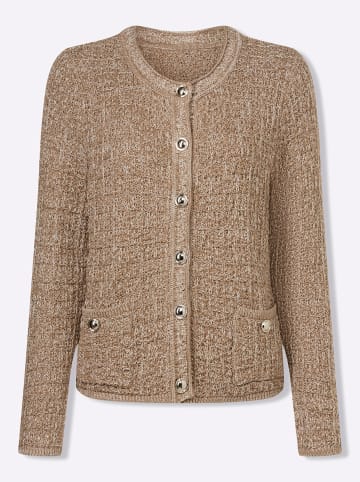 WITT WEIDEN Strickjacke in camel-ecru-meliert