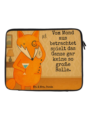 Mr. & Mrs. Panda Laptop Tasche Fuchs Lord Design mit Spruch in Weiß