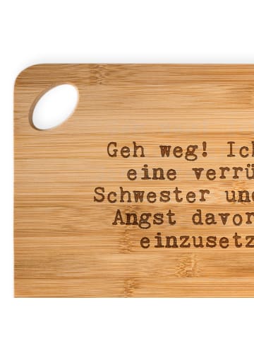 Mr. & Mrs. Panda Hackbrett Geh weg! Ich habe... mit Spruch in Braun