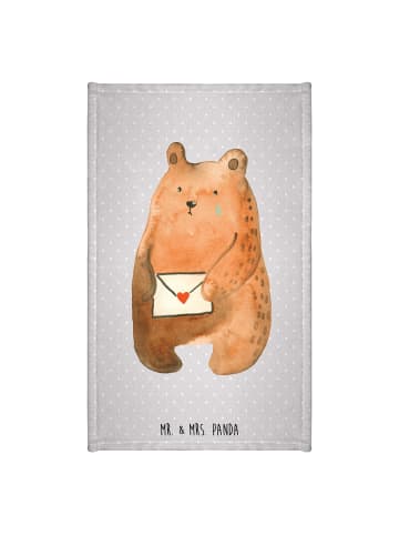Mr. & Mrs. Panda handtuch baumwolle Bär Vermissen ohne Spruch in Grau Pastell