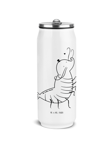 Mr. & Mrs. Panda Trinkflasche Garnele Franzose ohne Spruch in Weiß