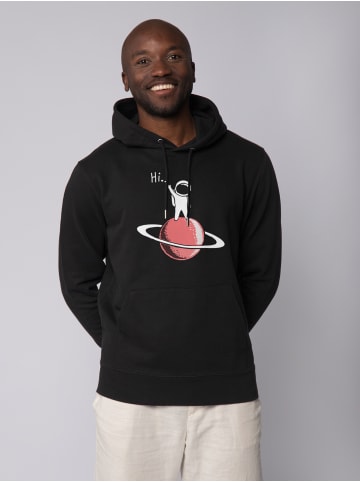 wat? Apparel Sweatshirt Astronaut says Hi in Schwarz