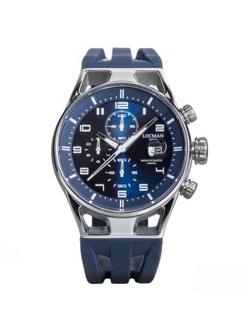 Locman Herrenuhr "Montecristo Chronograph" in Blau