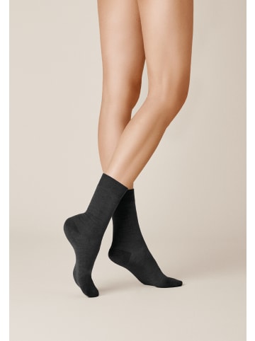 Kunert Socken Sensual Merino druckfrei in Black
