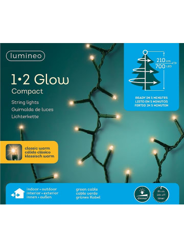 LUMINEO Lichterkette 1-2 Glow Compact 700 LED 2,1 m in klassisch warm