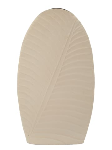 Mauro Ferretti Cremefarbene Metallvase, 31 x 13 x 53,5 cm