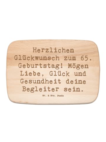 Mr. & Mrs. Panda Küchenbrett Spruch 65. Geburtstag mit Spruch in Transparent