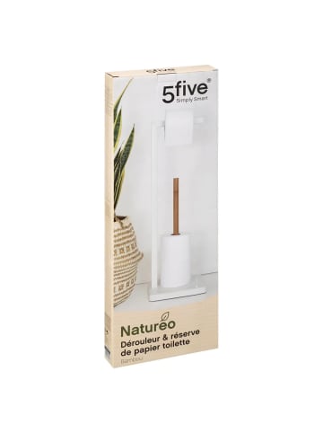 5five Simply Smart Toilettenpapierhalter in Weiß, (B) 20 x (H) 65 x (L) 20 cm