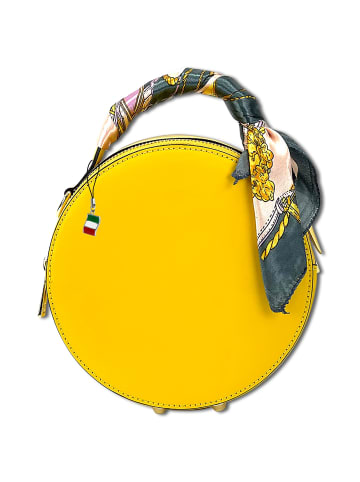 Florence Florence Schultertasche Leder gelb ca. 18cm