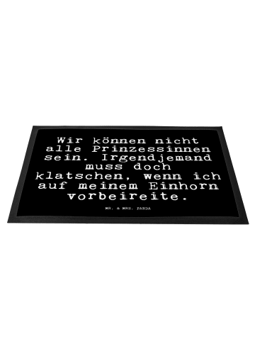 Mr. & Mrs. Panda Fußmatte Wir können nicht alle... mit Spruch in Schwarz